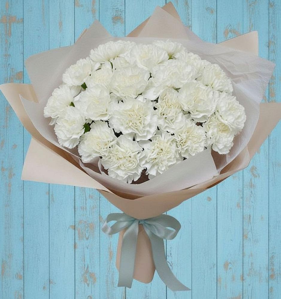 Букет цветов из: Гвоздики в Цементном