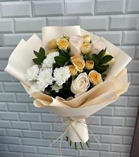 Букет цветов из:  Розы и Хризантемы в Цементном