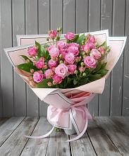 Букет Розовый кустик #REPLACE_PRED# Цементном