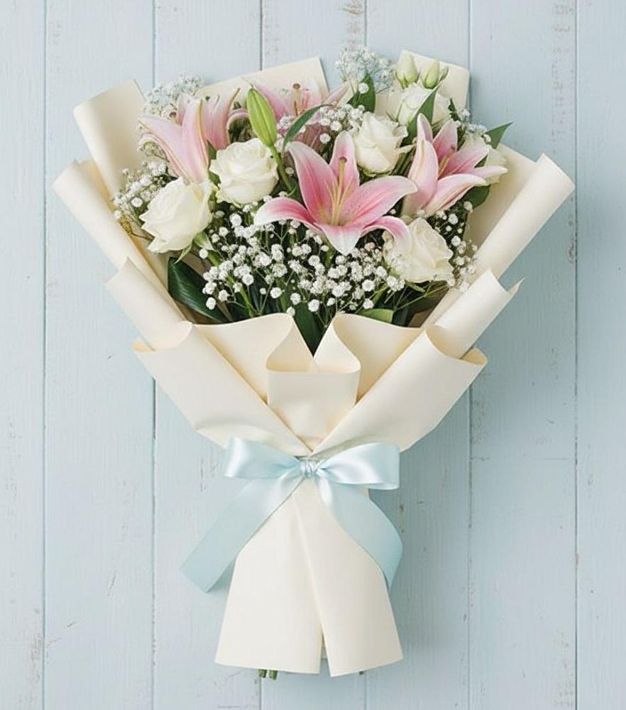 Букет цветов из: Лилии в Цементном