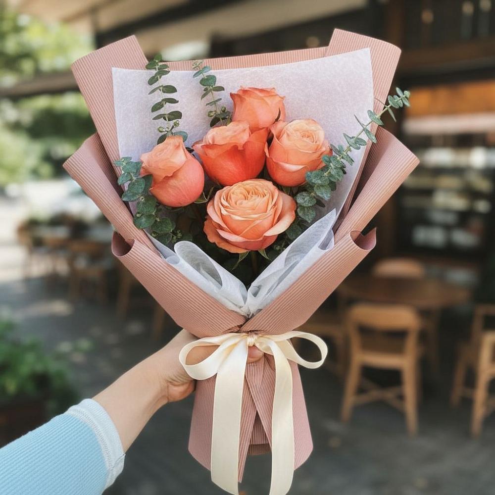 Букет цветов из: Розы в Цементном