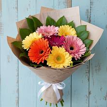 Букет цветов из:  Герберы #REPLACE_PRED# Цементном