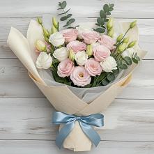 Букет цветов из:  Лизиантусы в Цементном