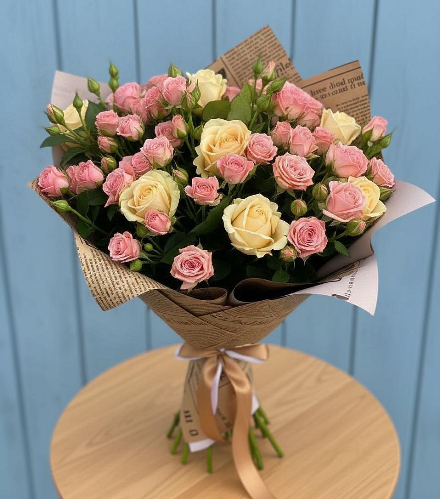 Букет цветов из: Розы в Цементном