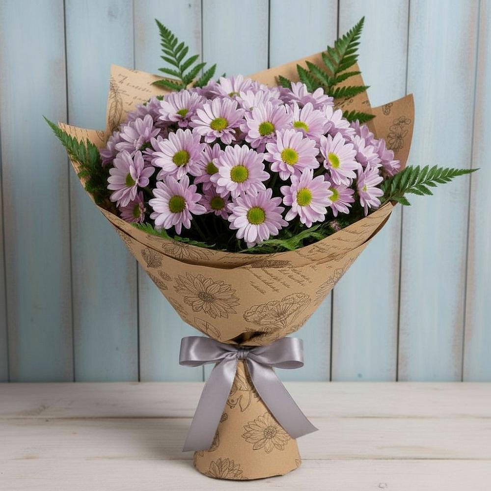 Букет цветов из: Хризантемы в Цементном