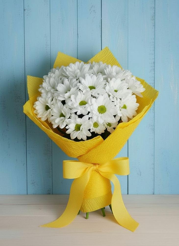 Букет цветов из: Хризантемы в Цементном