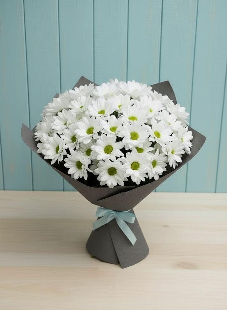 Букет цветов из: Хризантемы в Цементном