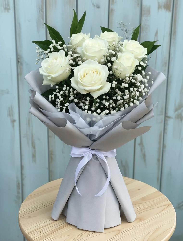 Букет цветов из: Розы в Цементном