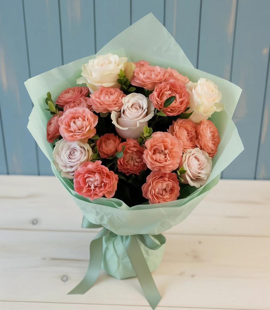 Букет цветов из: Розы в Цементном