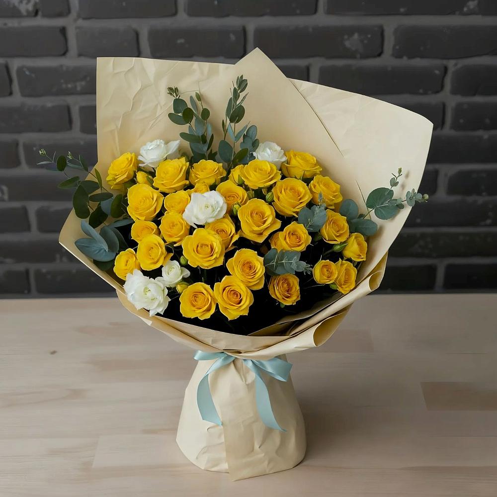 Букет цветов из: Розы в Цементном