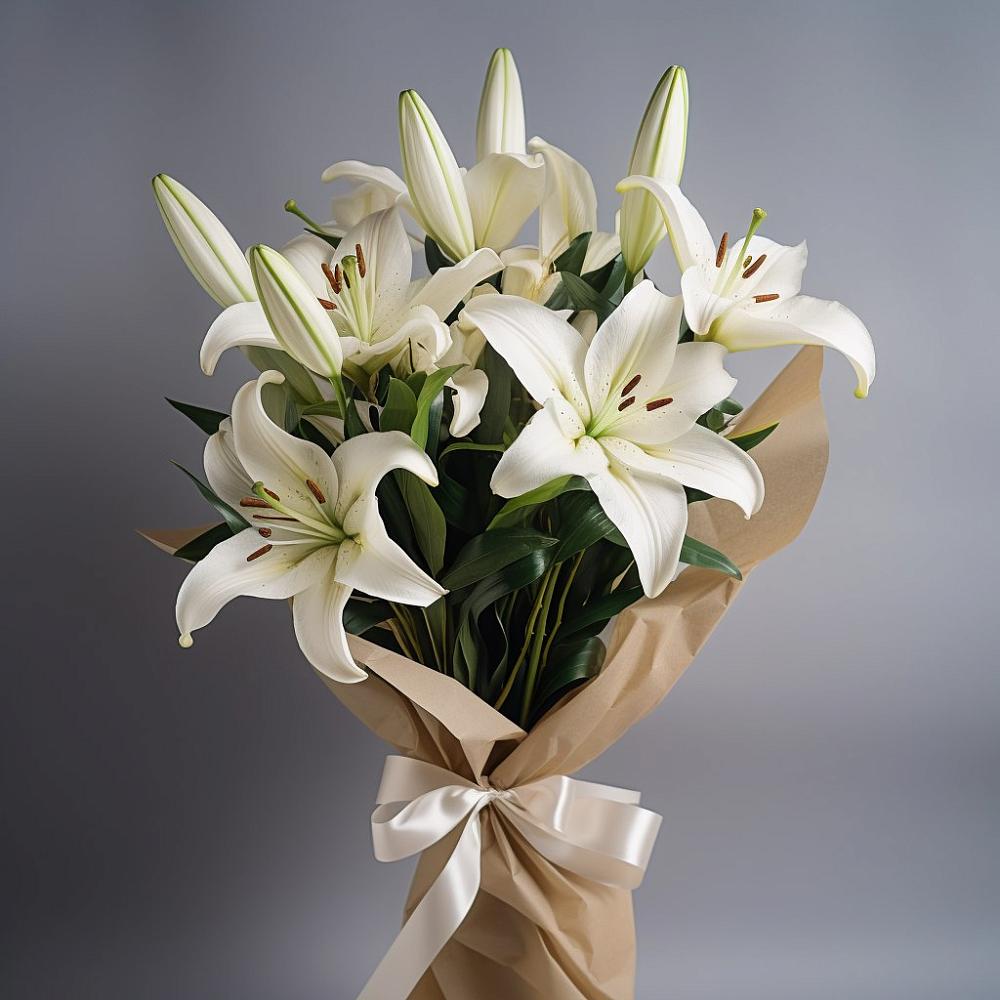 Букет цветов из: Лилии в Цементном