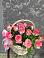 Цветочная композиция из Розы в корзине в Цементном