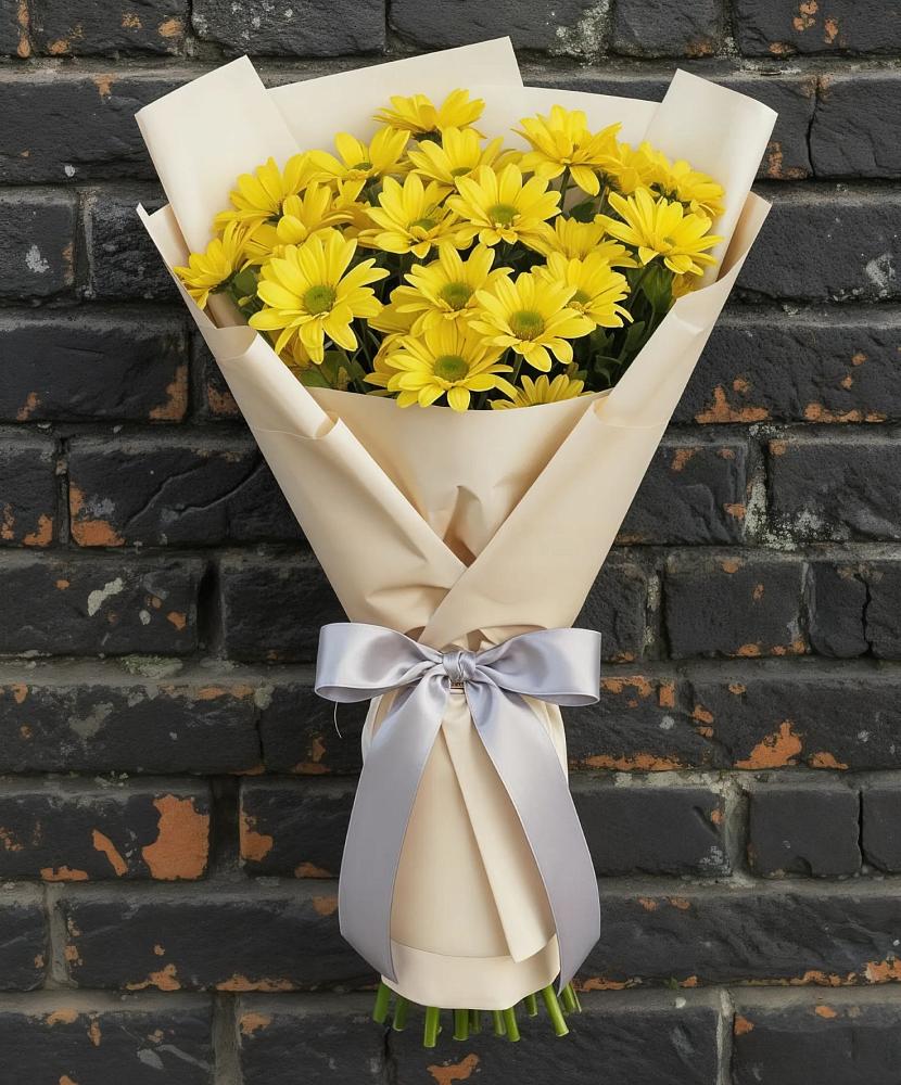 Букет цветов из: Хризантемы в Цементном