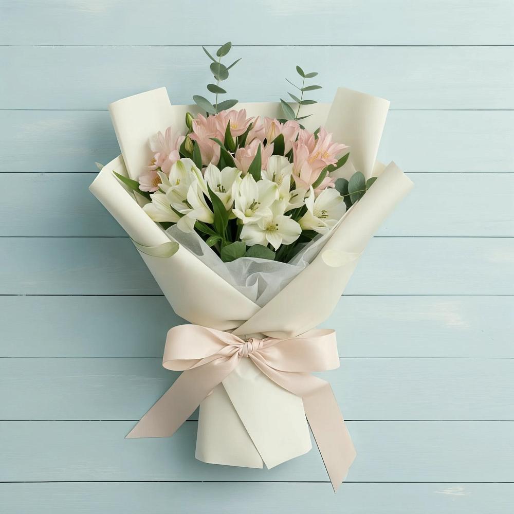 Букет цветов из: Альстромерии в Цементном