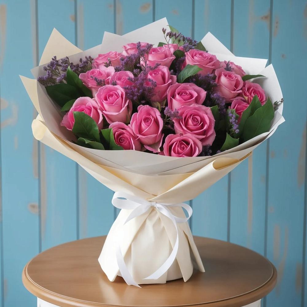 Букет цветов из: Розы в Цементном